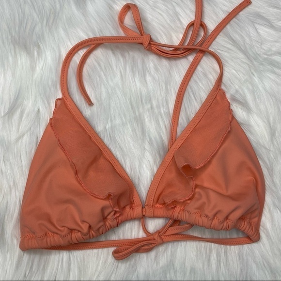 Victoria’s Secret Coral Slide Triangle Bikini Top Medium - Picture 3 of 9